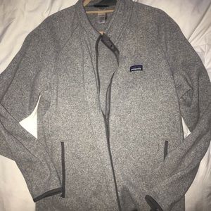 MEN’S LARGE GRAY PATAGONIA FLEECE ZIP UP